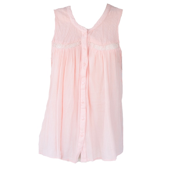 American Eagle Outfitters Tops - NWT AEO Button Front Peach Pink Sleeveless Blouse